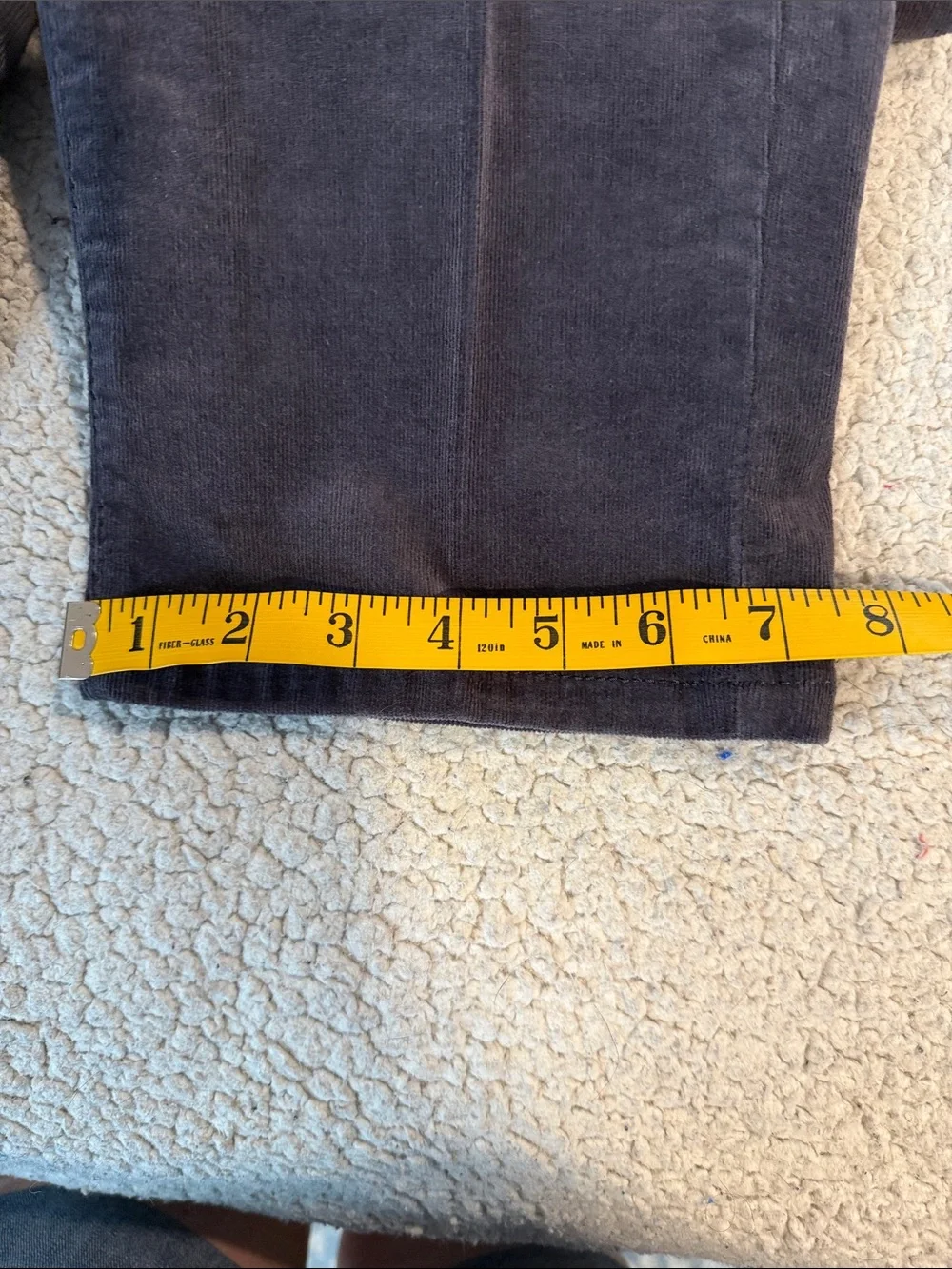 croft & barrow Women's Stretch Straight Leg Corduroy Pants in Charcoal